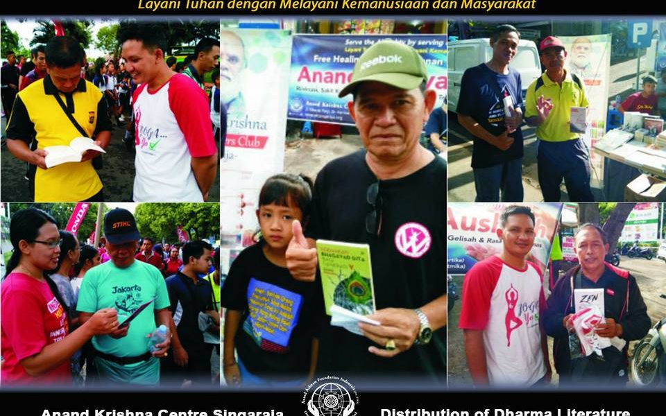 Distribution of Dharma Literature Bersama AKC Singaraja Bali
